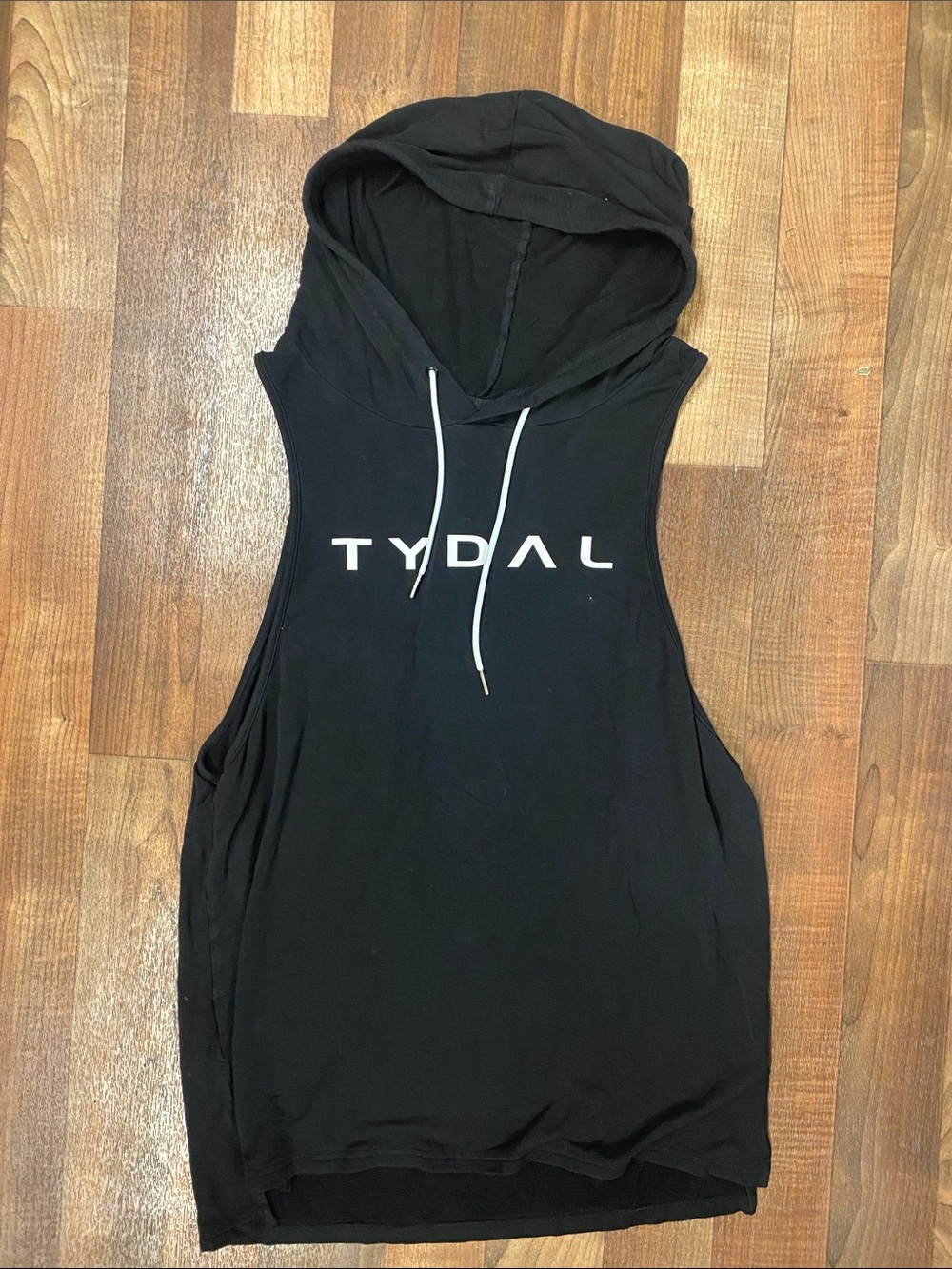 Women's Black Muscle Hoodie Tank - Sleeveless Sport Top